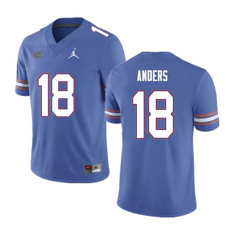 Men #18 Jack Anders Florida Gators College Football Jerseys Sale-Blue
